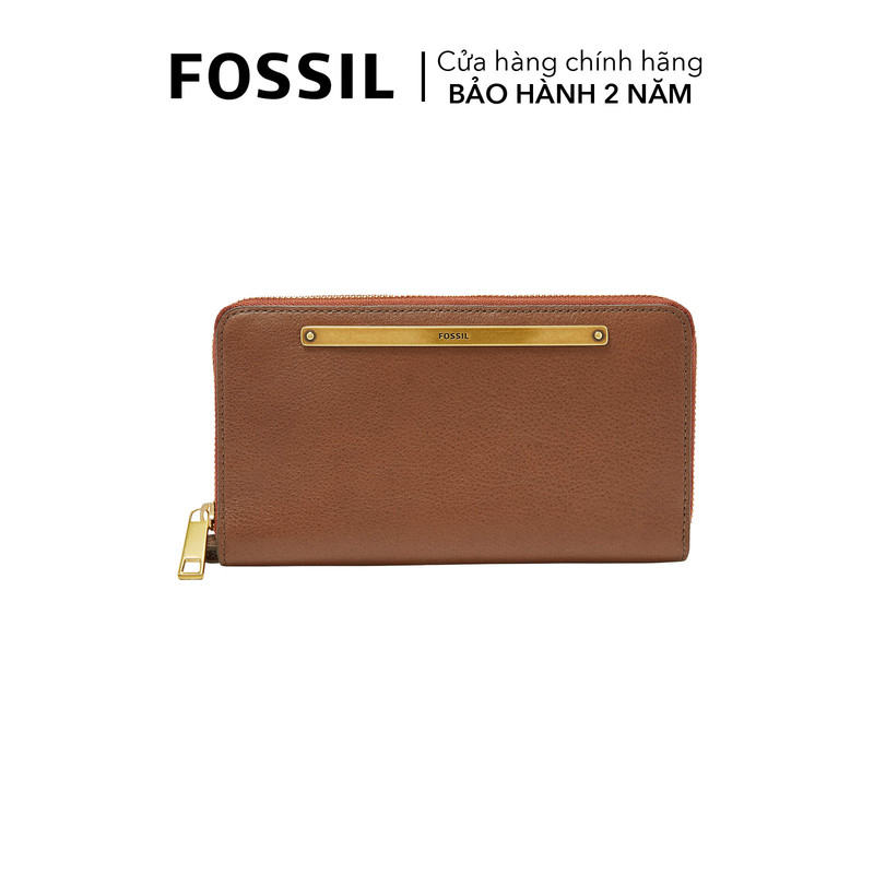 Ví cầm tay nữ da thật fossil liza sl7878200 - màu nâu