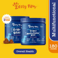 Zesty Paws Senior Advanced 11-in-1 Multivitamin Bites - Chicken Flavor (90 Soft Chews) (90 Soft Chews)(EXP:10 2027)
