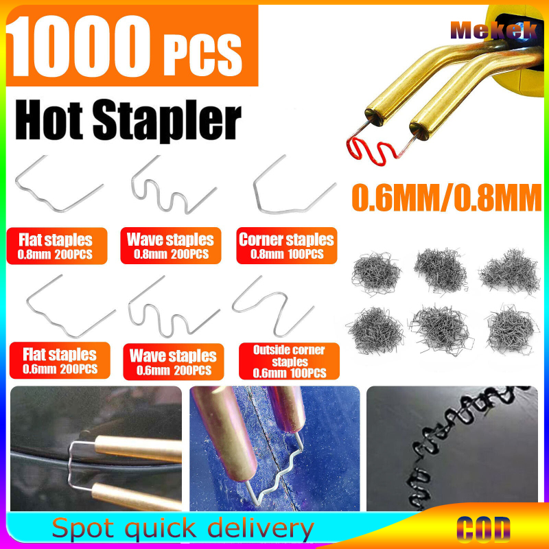 1000Pcs Hot Staples Thép Không Gỉ 6 Loại Ô Tô Bumper Nhựa Thợ Hàn Staples Bộ dụng cụ sửa chữa