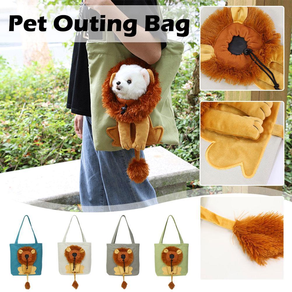Soft Pet Carriers Lion Design Portable Breathable Bag Dog Cat Bags Carrier Outgoing Pets Travel U0V2