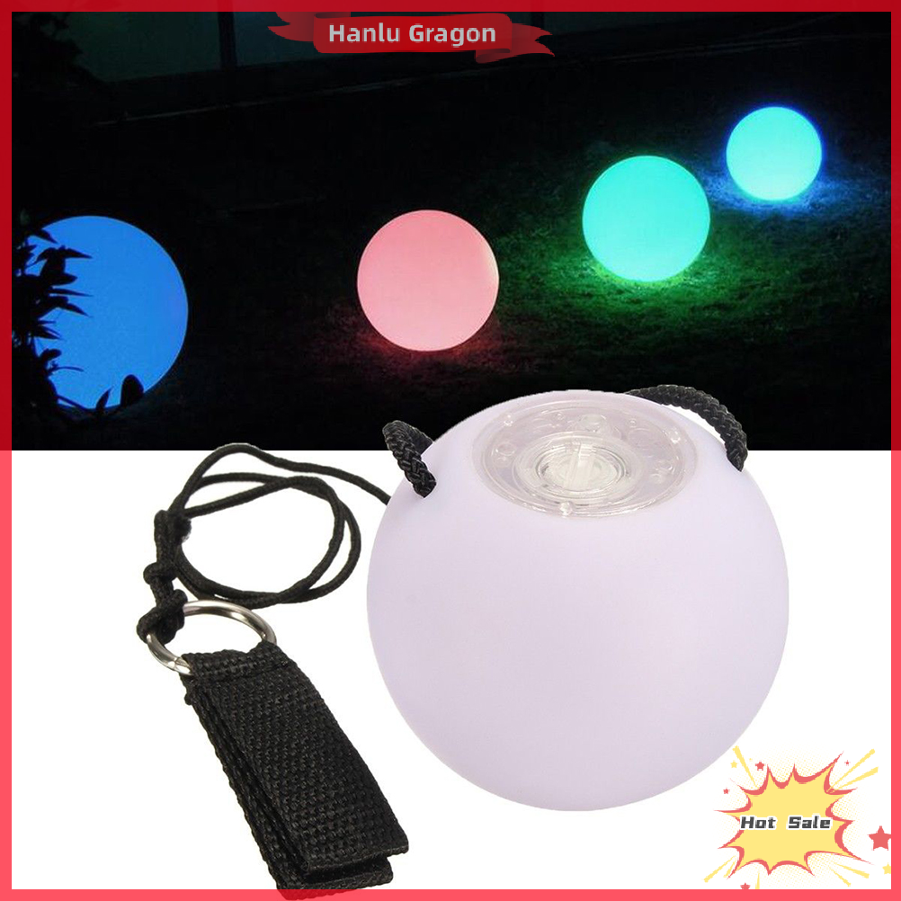 Hanlu Pro LED Multi-Colored Glow POI Thrown Balls Light Up For Belly Dance