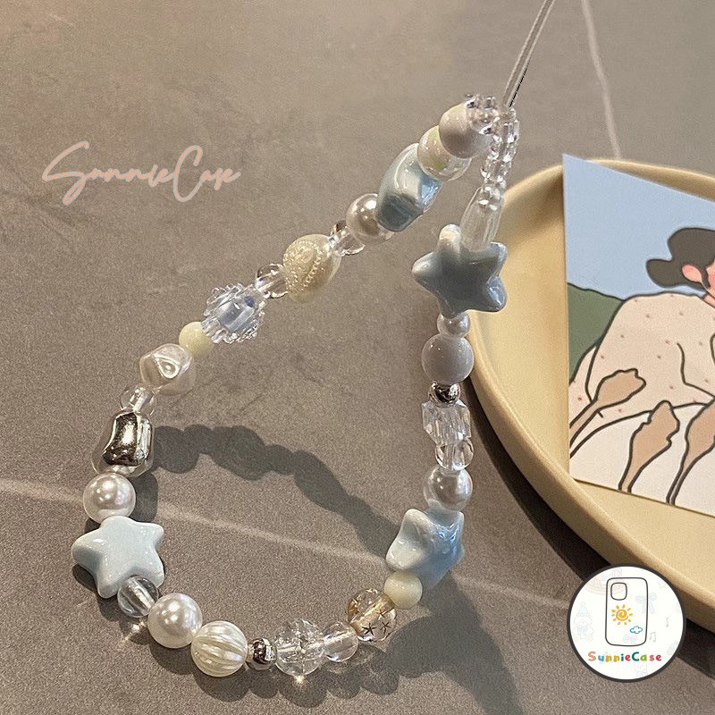 Điện Thoại Di Động Dây Buộc Màu Sắc Dễ Thương Sao Star Chuỗi Chuỗi Trendy Mặt Dây Chuyền Phụ Kiện
