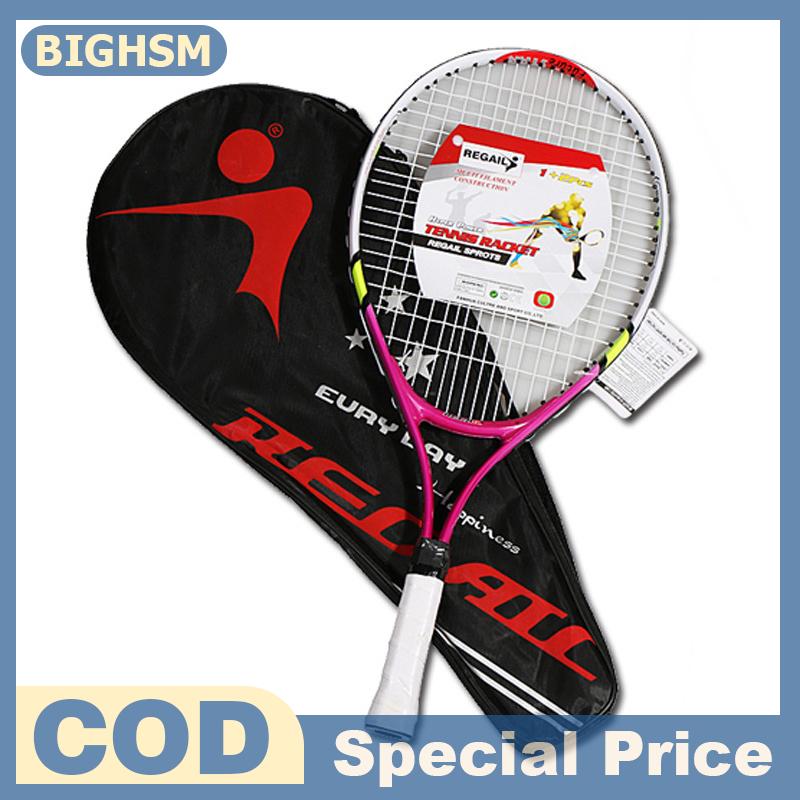 BIGHSM Đặc biệt Vợt tennis cho thanh thiếu niên 23 inch Hợp kim nhôm Vợt Tennis mạnh mẽ nylon dây cho trẻ em Đào Tạo