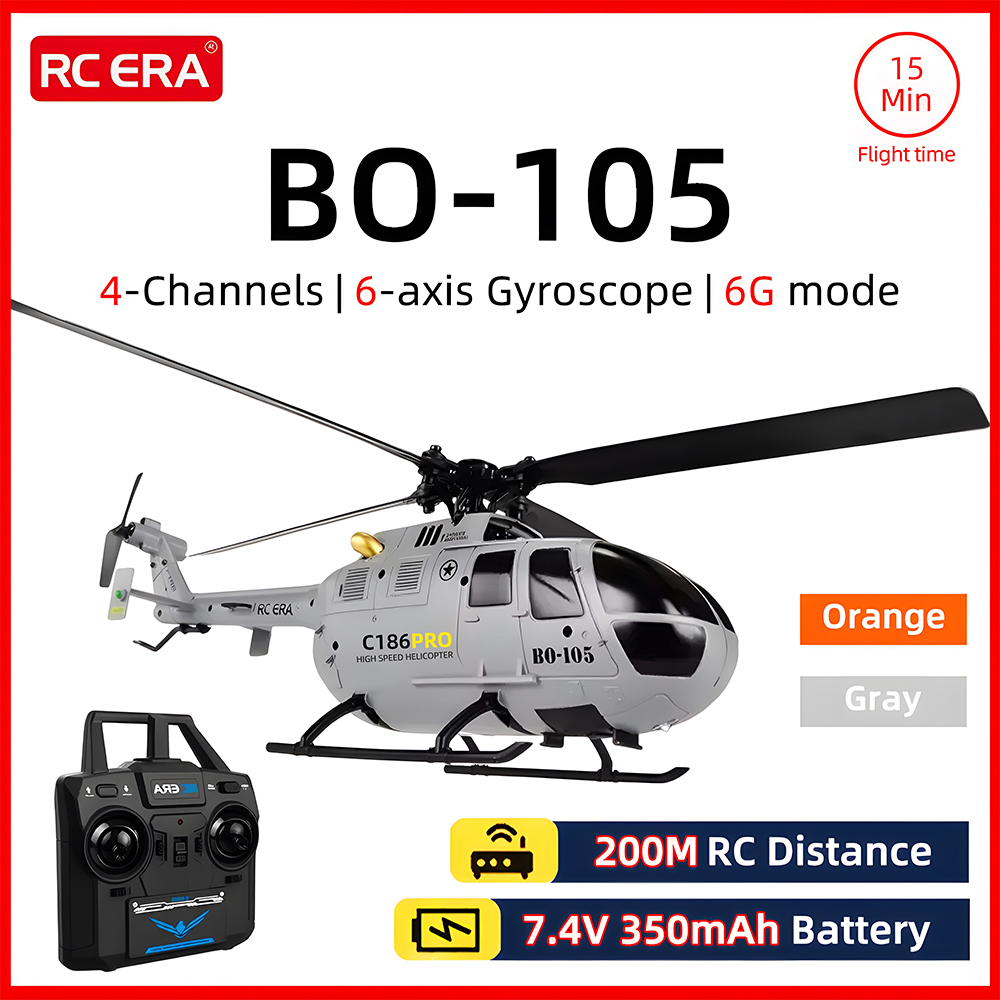C186 Pro Rc Helicopter 2.4G 4 Channel 6 Axis Gyro Ready-To-Go
