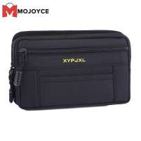 MOJOYCE Men Waist Pouch Multi-Compartment Mobile Phone Purse Portable Phone Holder Canvas Hiking Cycling Travel Tools