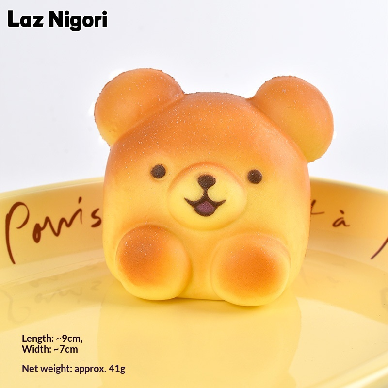 Laz Nigori Cute Bear Bread Squishy Toy Soft PU Stress Relief Animal Decor for Kids and Adults ราคา 66 บาท*ส่งฟรี