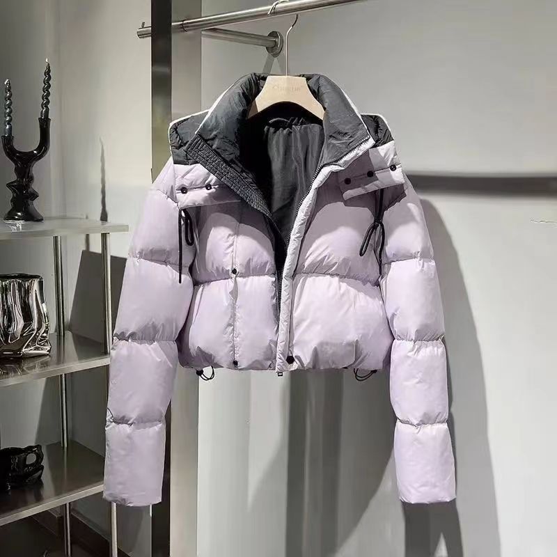 Thời trang phụ nữ áo khoác lông vũ ngắn ấm áp Bông Áo khoác mùa đông