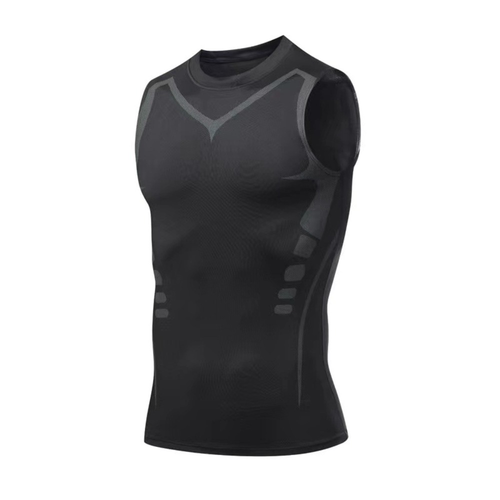 MANNIEY Áo vest dáng người Áo định hình ion Nén Nhanh khô Áo ba lỗ Áo sơ mi Ngầu Áo tập thể dục kiểm soát bụng Áo lót nam giảm béo vải viscose Đồ thể thao thể dục - 4