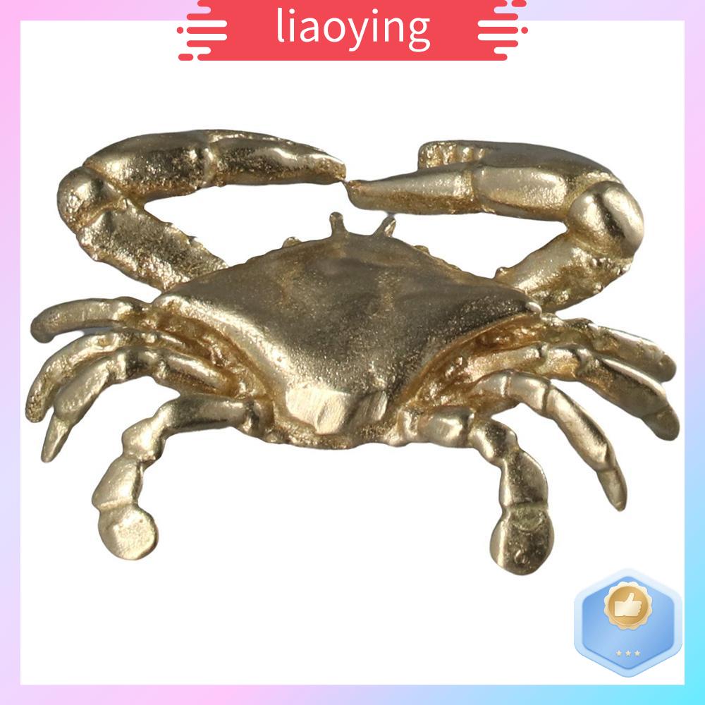 LIAOYING Cua Tượng cua nhỏ Đồng thau Vàng Tượng cua Thời trang Trang trí hình con cua Nhà
