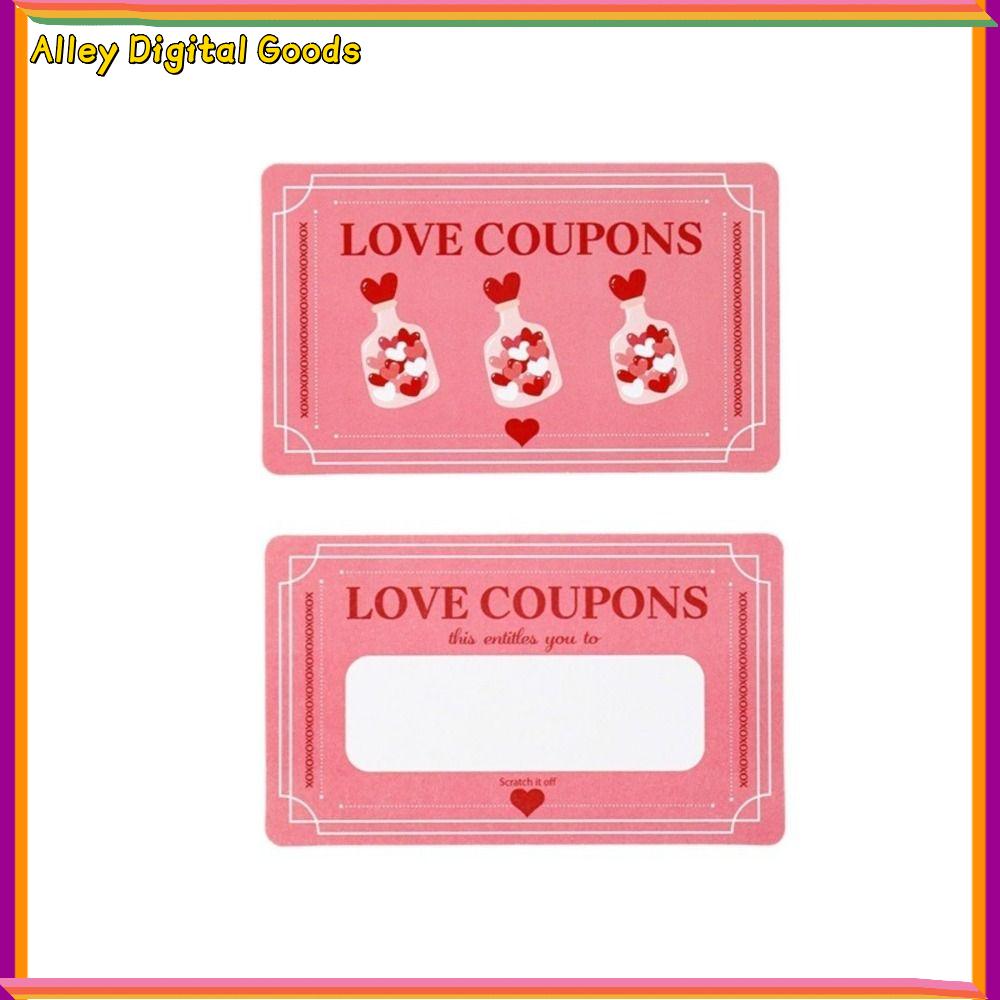 MYTHIS 30PCS Tương tác cặp đôi Thẻ cào ngày Valentine Tự làm Màu hồng Thẻ cào may mắn Sáng tạo Lãng mạn Vé thưởng cho các trò chơi tiệc tùng
