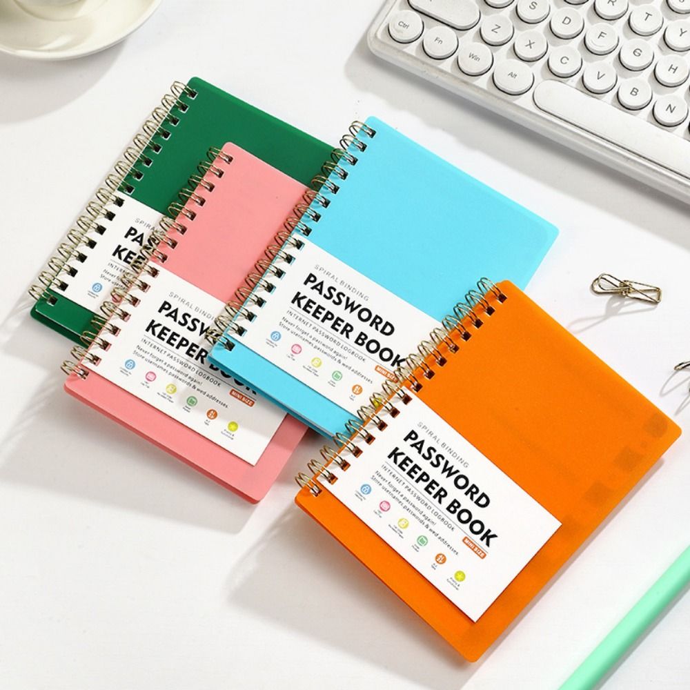 With Alphabetical Tabs Spiral Password Keeper Book A6 MINI Size Coil Book Password Keeper Notebook Saving Website Logins SDFF