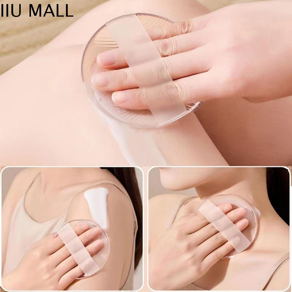IIU Trong suốt Bông phấn bột gel silicone Mềm mại Không hấp thụ Bọt trang điểm silicone Dụng cụ trang điểm Có thể tái sử dụng Bọt biển mỹ phẩm trong suốt Kem nền cho