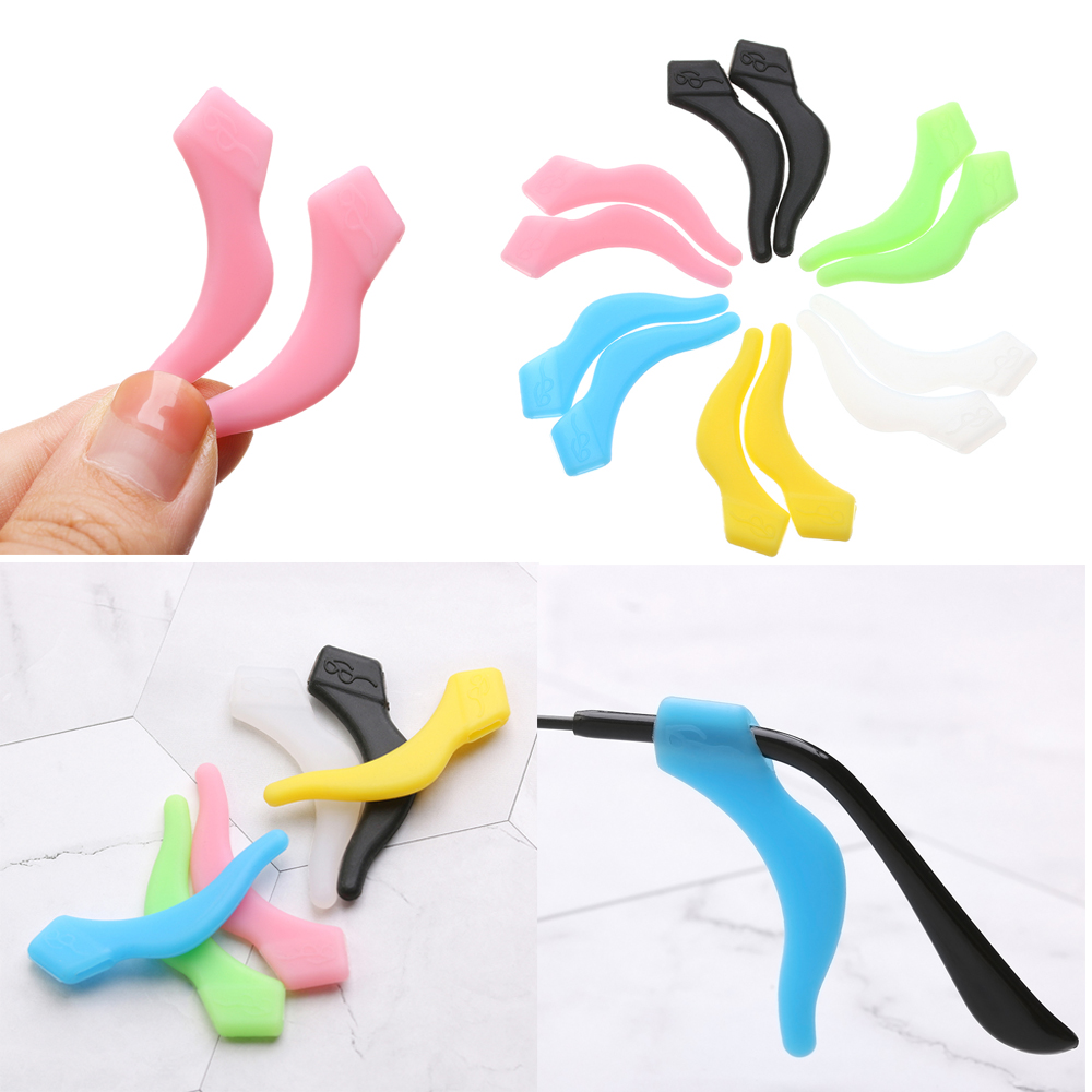 UC50A1ALX 2 pairs Eyewear Outdoor Silicone Anti Slip Glasses Ear Hooks Eyeglass Holder Sports Temple Tips Soft Ear Hook