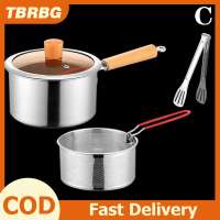 🔥🔥🔥TBRBG Stainless Steel Deep Frying Pot with 3L Capacity Basket and Lid for Chicken Nugget  Cooking at Home