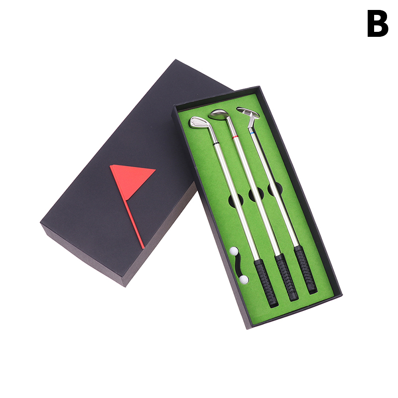 Store JRFINE5 Golf Pen Set Mini Máy Tính Để Bàn Golf Bóng Bút Quà Tặng Bao Gồm Đặt Màu Xanh Lá Cây 3