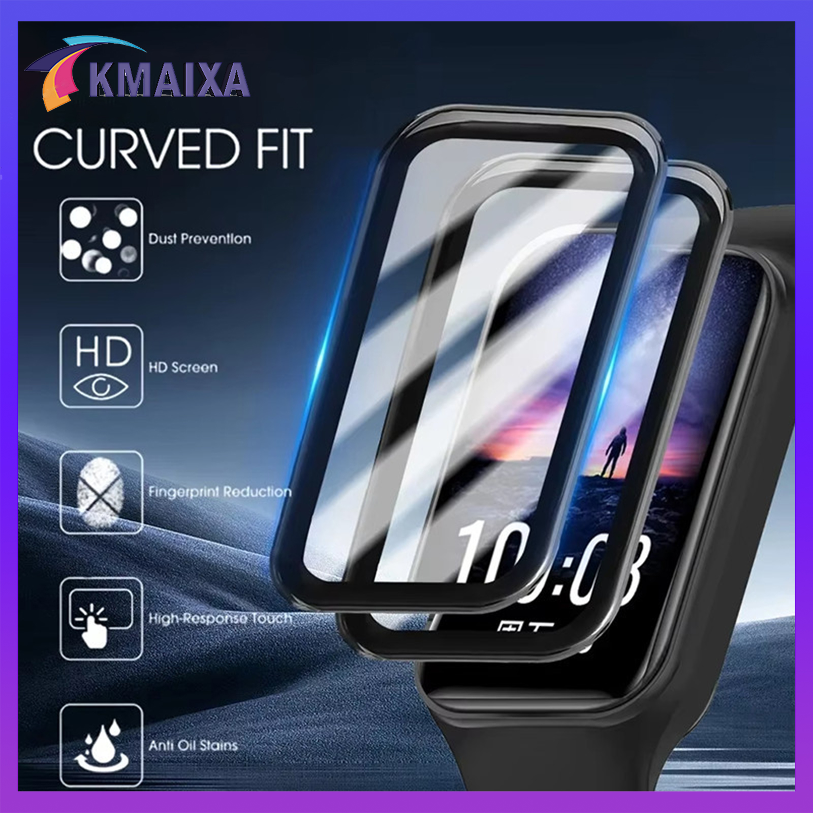 3D ฟิล์มกระจกนิรภัย for Xiaomi Mi Band 9 8 Active Anti Gores อุปกรณ์ป้องกันหน้าจอ Smartwatch Redmi Band 3 / Redmi Band 2 ราคา 26 บาท*ส่งฟรี