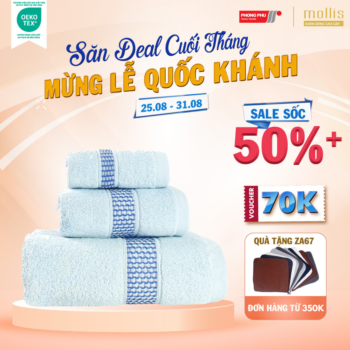 Khăn Tắm Mollis Cotton 60x120cm Khăn Cao Cấp Mềm Mịn Thấm Hút Không Ra Màu Không Xù Đồ Lông Gia Đình Spa Khách Sạn B847