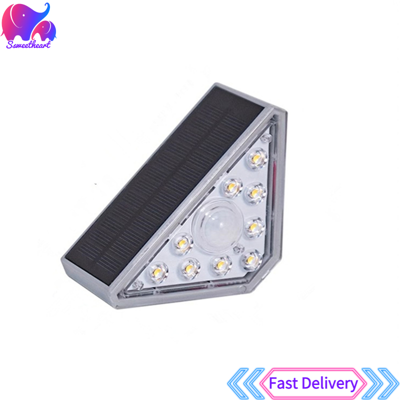 Ssweetheart 1.2W Thiết Kế Tam Giác Năng Lượng Mặt Trời đèn cầu thang IP68 Đèn LED chống nước Năng lượng mặt trời ngoài trời Bước Đèn Cho bậc cầu thang Hiên trang trí hiên