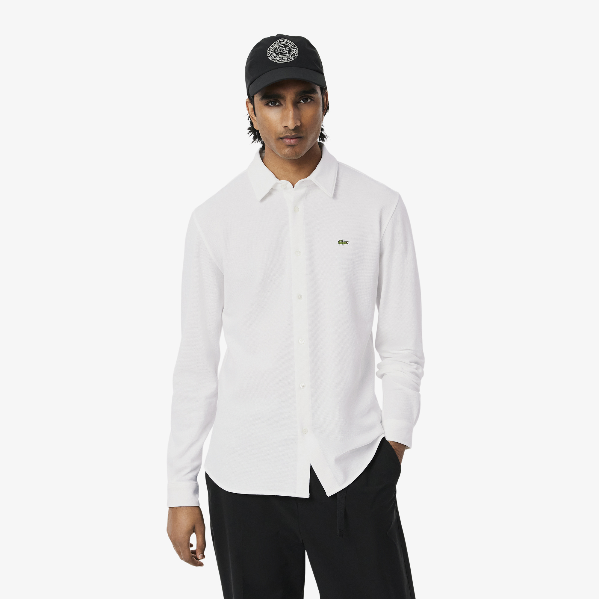 Áo Sơ Mi Lacoste Nam Ôm Dáng Chất Liệu Petit Piqué