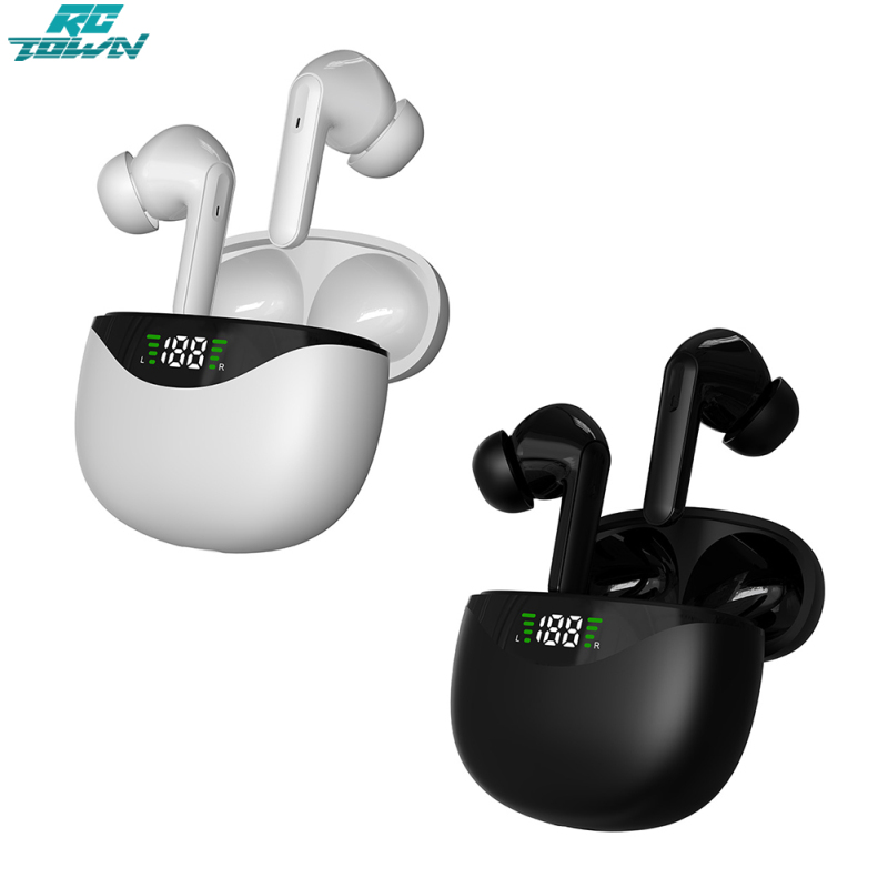 Js121 Wireless Bluetooth-compatible Earphones Half In-ear Noise Cancelling Touch Control Headset With Microphone ราคา 263 บาท*ส่งฟรี