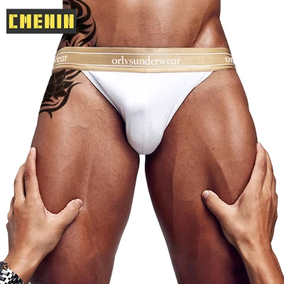 [CMENIN Official Store] ORLVS 1Pcs Cotton Threadwork Hip Raise Underwear Men Jockstrap Fashion Briefs Mens Underpants Pouch OR6220