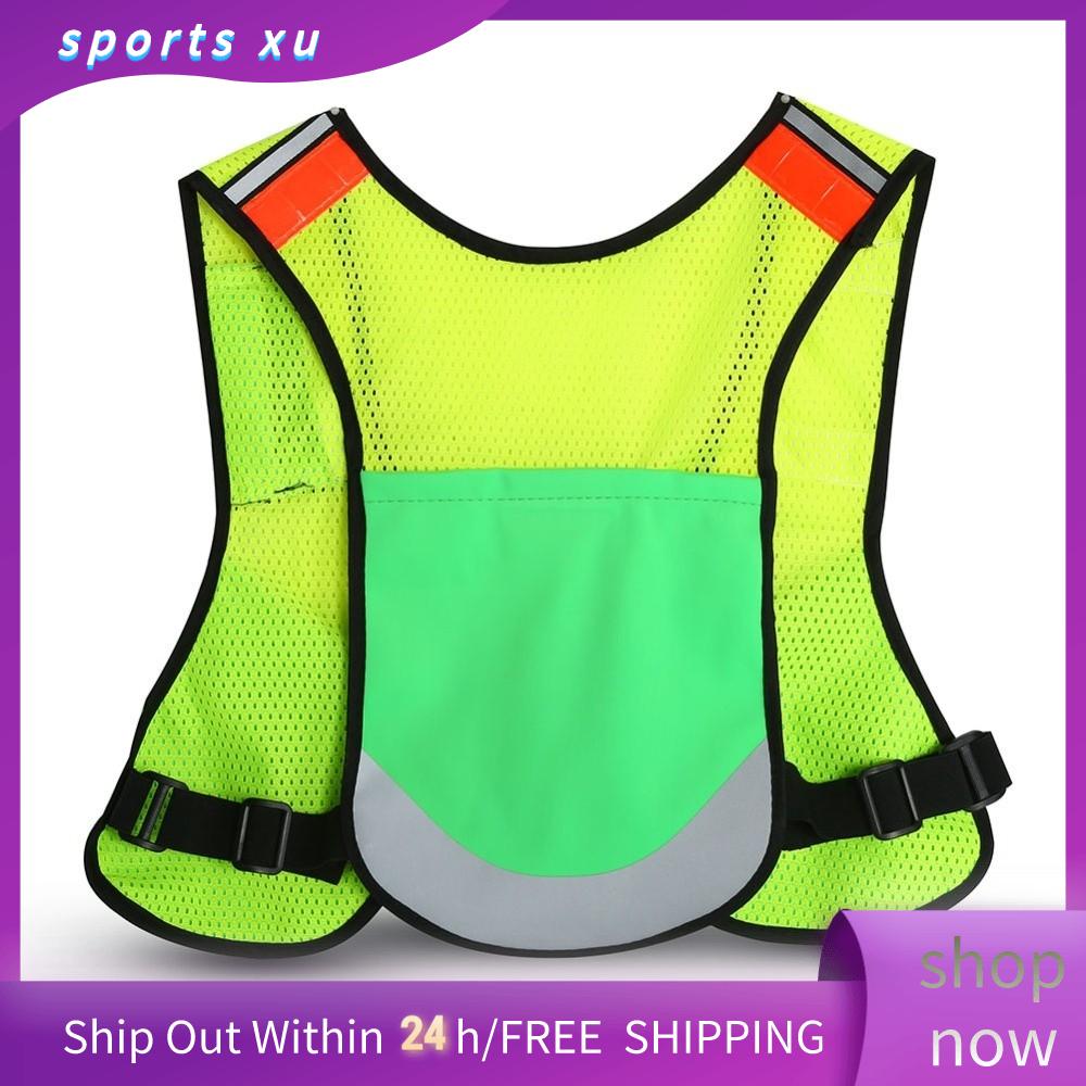 SPORTS XU Đàn hồi Áo phản quang cho xe đạp Đa chức năng Thoáng khí Áo vest đi đêm Tầm nhìn cao Lưới Áo phản quang Dùng cho đạp xe ban đêm, chạy bộ, đi bộ đường dài