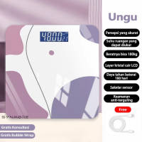 Timbangan Badan Digital USB Charge 180 KG Anti Pecah Layar LCD Pengukuran Akurat Body Weight Scale