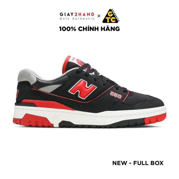 AUTHENTIC 100% Giày Sneaker Thể Thao New Balance 550 Black Red BB550SG1 -