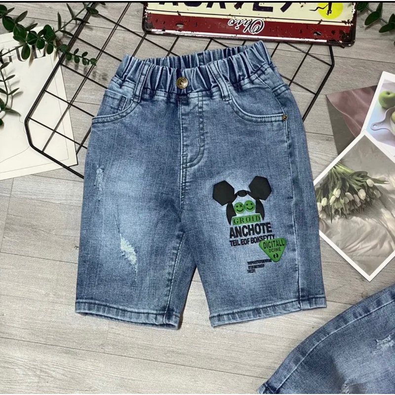 Quần jeans, quần bò lửng cho bé trai mềm mịn phong cách từ 10-50kg