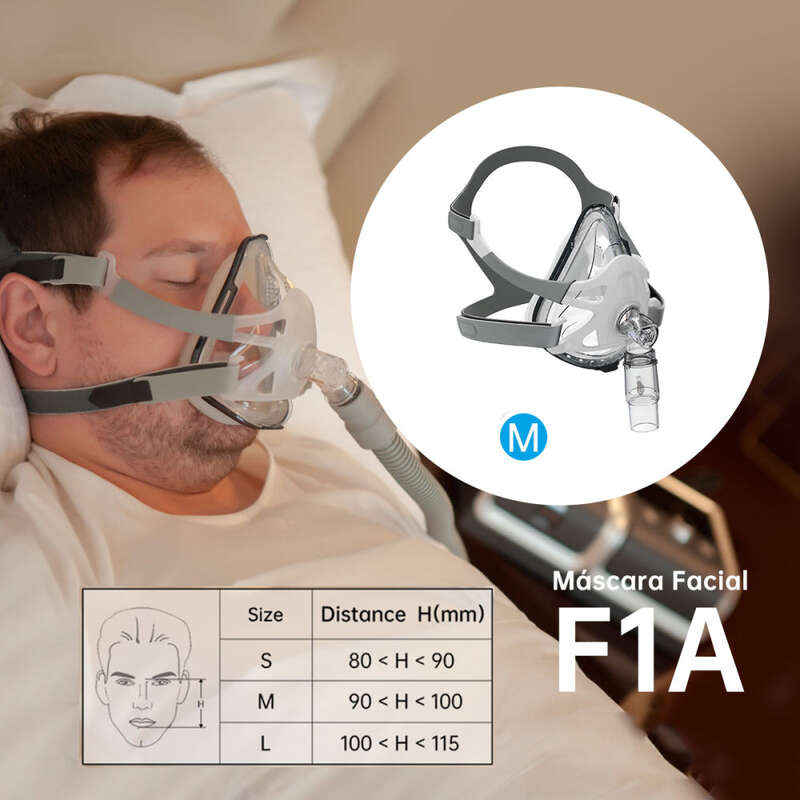 BMC F1A CPAP Mask Two Layers of Silicone (Size Medium) for COPD Anti Snoring Sleep Apnea .