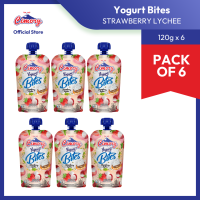 Cimory Yogurt Squeeze Bites with Nata de Coco 120g - Kids On-the-Go Snack (Pack of 6)