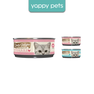 (80g) Daily Delight Mousse Cat Canned Food (2 Flavours Available)