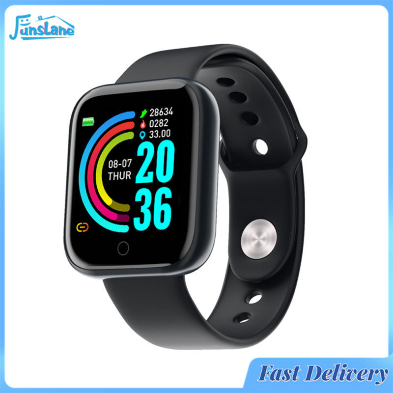 FunsLane Men Women D20 Pro Bluetooth-compatible Smart Watch Y68 Blood Pressure Heart Rate Monitor Sports Tracker Compatible For Xiaomi Huawei ราคา 91 บาท*ส่งฟรี