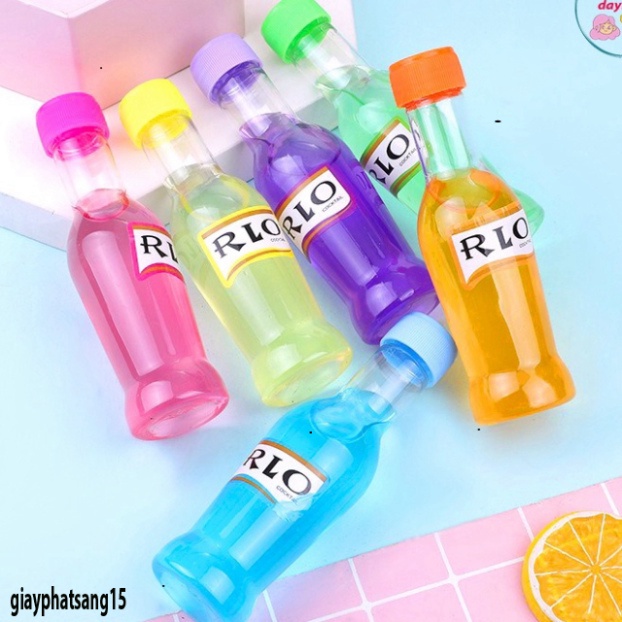 Bộ 6 chai SLIME RLO 6 màu dạng lỏng chất trong đẹp công cụ giải trí slam