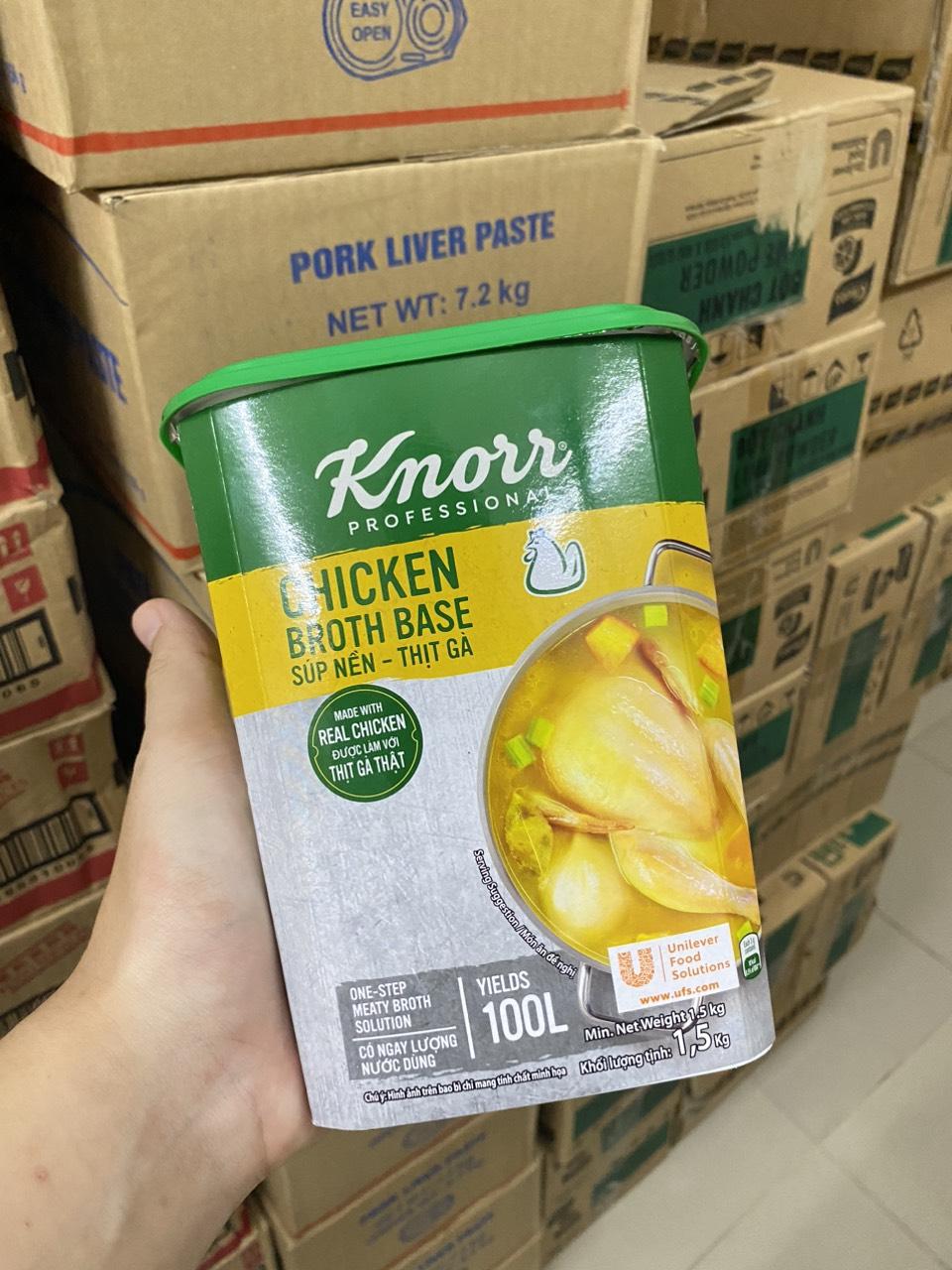 Súp nền gà Knorr 1.5kg Tự nhiên