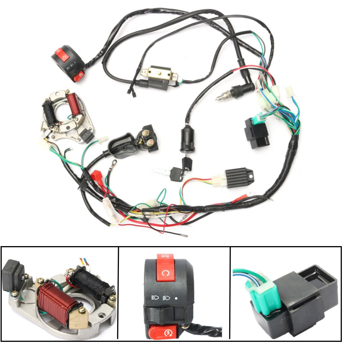 CDI Ignition Coil khai thác ATV điện 4 bánh stator lắp ráp dây 50CC 70CC 90CC 110CC 125CC