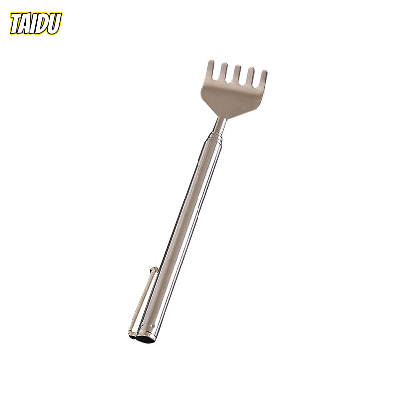 TAIDU Stainless Steel Back Scratcher Extendable Telescopic Itch Relief Tool ราคา  10 บาท*ส่งฟรี