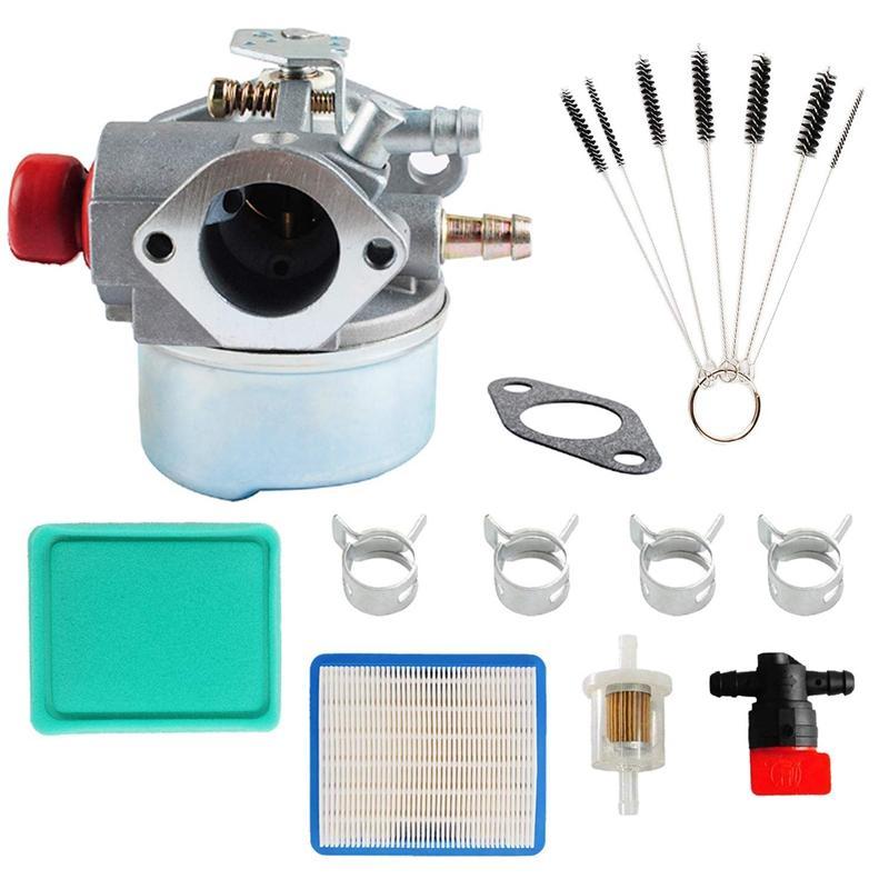 640025 Carburetor for Tecumseh Replace 640004 640117B 640135A 640014 640025C 640117 640104 Fit OH195XA OH195EA OHH45 OHH50 OHH55 OHH60 5.5HP 6HP 6.5HP Engine with 36046 Air Filter