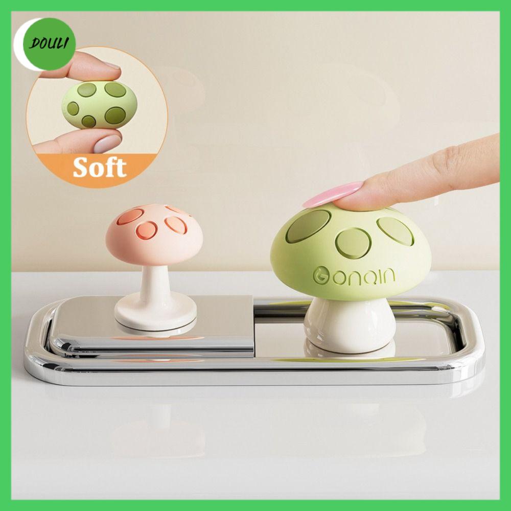 DOULI Chất kết dính Nút nhấn bồn cầu Bảo vệ móng tay Hình nấm Máy ép bồn cầu Phổ quát Đa chức năng Công tắc nhấn bồn nước