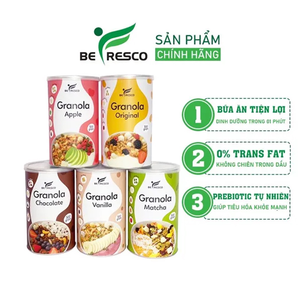 Ngũ cốc Granola giảm cân ăn kiêng siêu ngon Befresco hủ 300G - NMOL