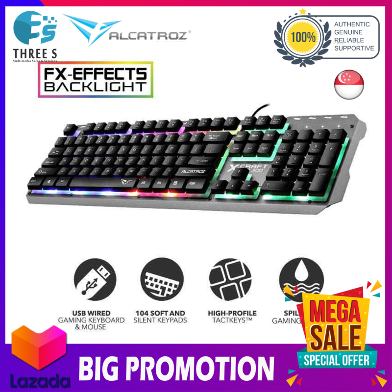 Alcatroz XKB-300 Spill Proof Gaming Keyboard with 9 Backlight Effect Singapore