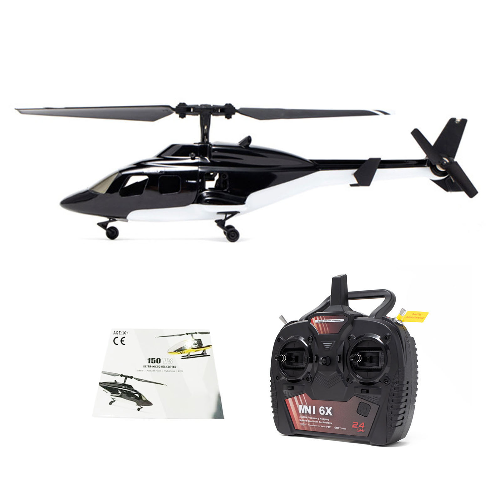 microgood 1 Set 2.4GHz Remote Control Helicopter with LED Light 18 Channel Easy to Fly 6-Axis Gyro RC Airplane Plane Beginner Kids Adults Fixed Height Cruise Mini Aircraft Toy ราคา 4,938 บาท*ส่งฟรี