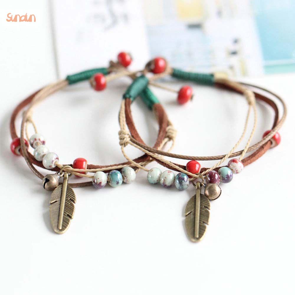 SUNDUN Mới Thời trang 1 máy tính Thủ công Đối với phụ nữ Có thể điều chỉnh Trang sức Vòng tay Phụ kiện Vòng tay dây
