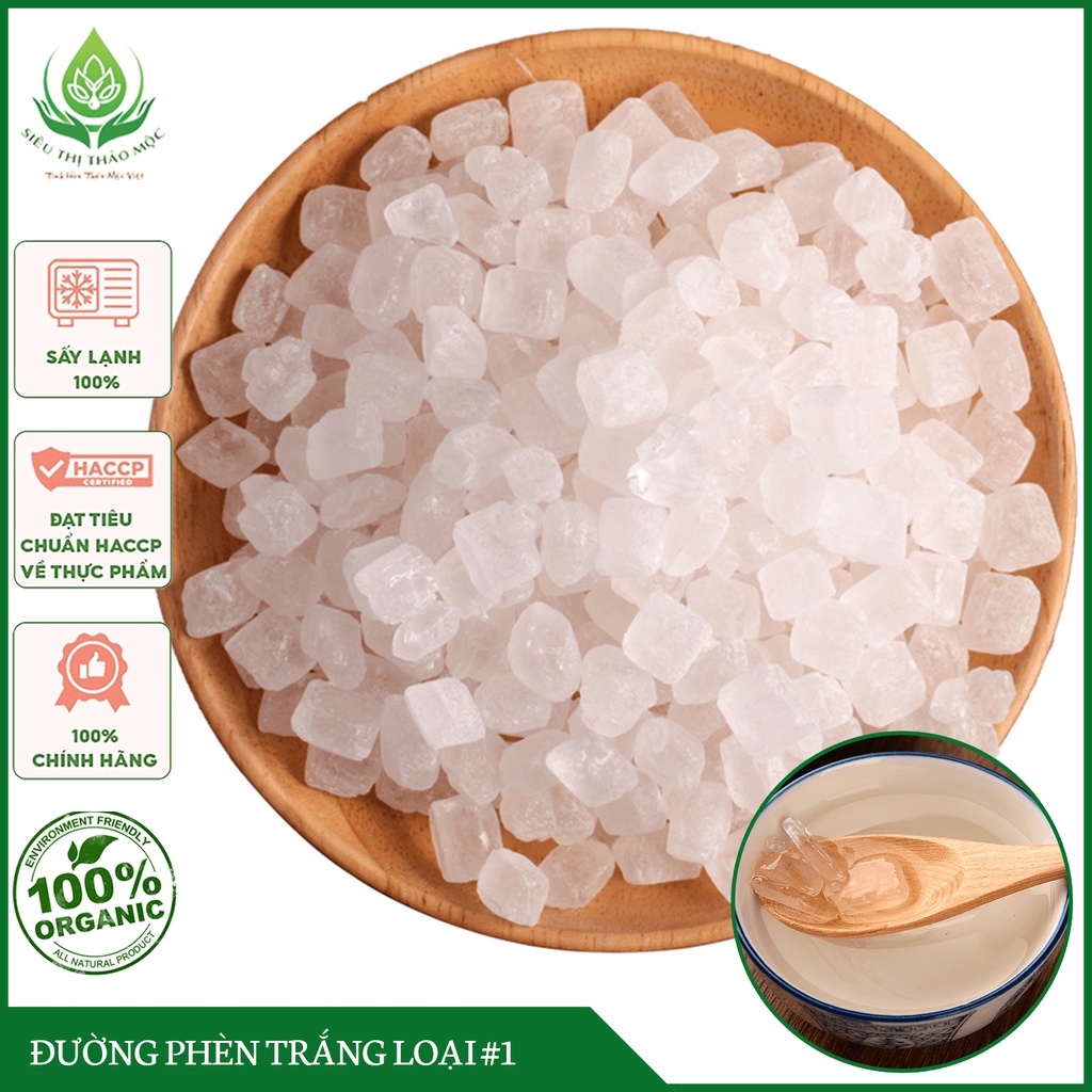 Đường Phèn Trắng Tinh Luyện Loại Thượng Hạng Đường Phèn Kết Tinh Tự Nhiên Nấu Chè Chưng Yến Pha Trà