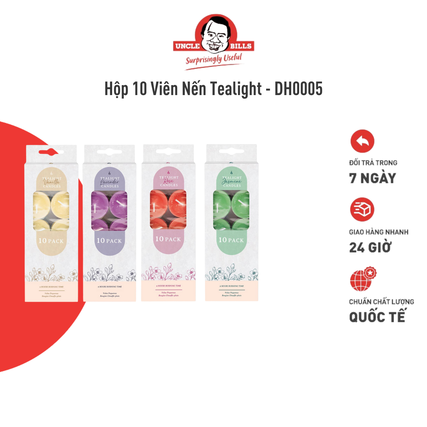 Nến hương tròn nhỏ uncle bills dh0005