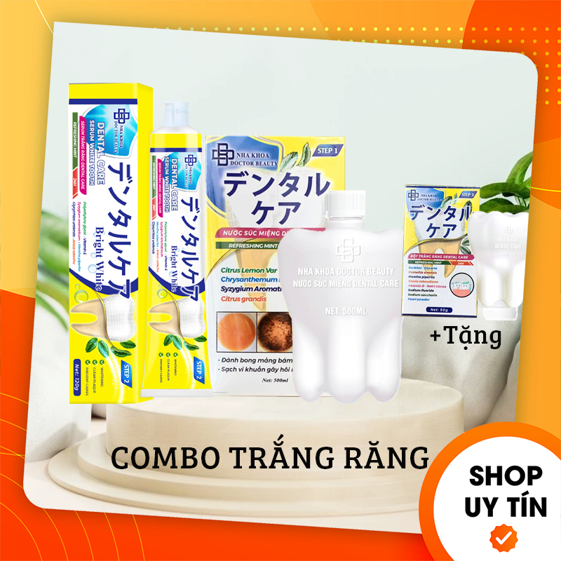 Combo Serum Trắng Răng Dental Care + Nước Súc Miệng Dental Care Nha Khoa Doctor Beauty
