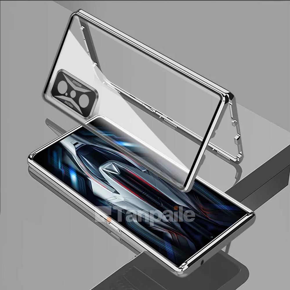 Ốp siêu mỏng Tanpaile cho Xiaomi Redmi POCO F4 GT K50 chơi game K40 F3 k40s Ultra 12t Note 13 Pro 11 M4 M3 10t X2 F2 k30s khung kim loại hai mặt rõ ràng kính cường lực chống sốc với vỏ bảo vệ máy ảnh