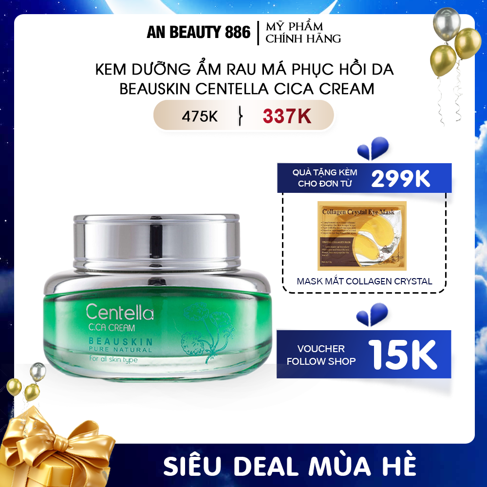 Kem Dưỡng Ẩm Rau Má Tái Tạo, Phục Hồi Da Beauskin Centella Cica Cream 50gr