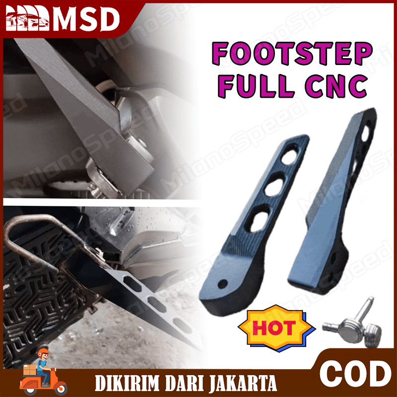 PAKETAN FOOTSTEP MATIC + PIN FOOTSTEP STAINLESS CNC Harga 84,600 rupiah*Gratis Ongkir
