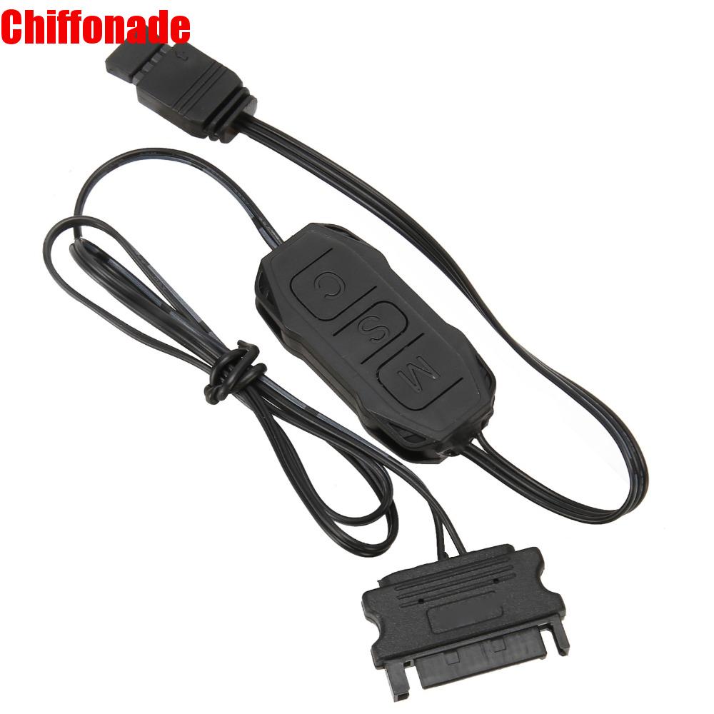 YANL MALL 3 chân Bộ điều khiển quạt PC ARGB Điều khiển thủ công 5V Bộ điều khiển quạt RGB Kích thước nhỏ Nhiều chế độ chiếu sáng Bộ điều khiển quạt PC Máy tính PC Giá 112,000 Đồng*Miễn phí vận chuyển